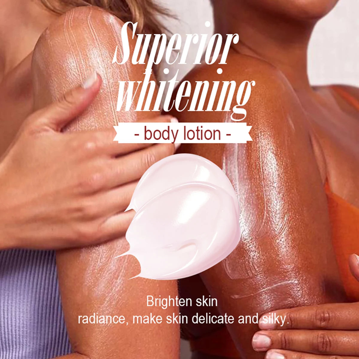 AILKE Superior Whitening Body Lotion, Moisturizing, Smooth Skin, Reduce Dark Spots, With Rose Essential Oil, Niacinamide, 500ml