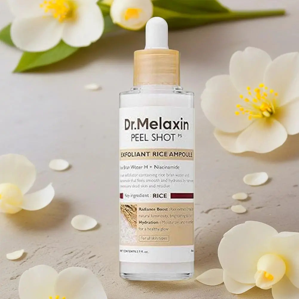 White And Black Rice Ampoule Essence Deep Moisturizing Peel Shot Exfoliating Essence Improve Dryness Oil-Control Skin Care