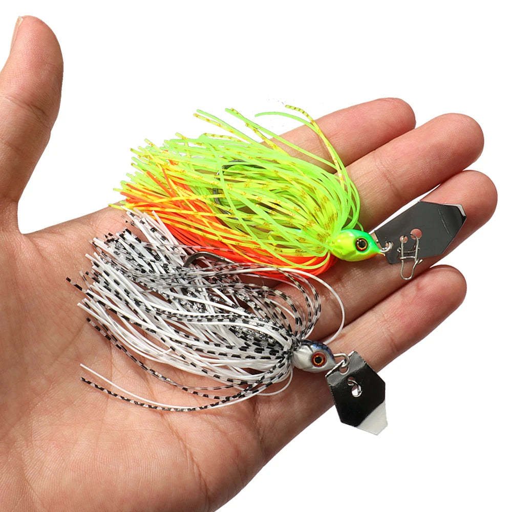 Spinner Bait 7g/9g/12g/14g/21g Fishing Lures Kit Set Pesca Chatter Weedless Metal Blade Rubber Jig Head Hook Wire Spinnerbait Ürün ana görseli