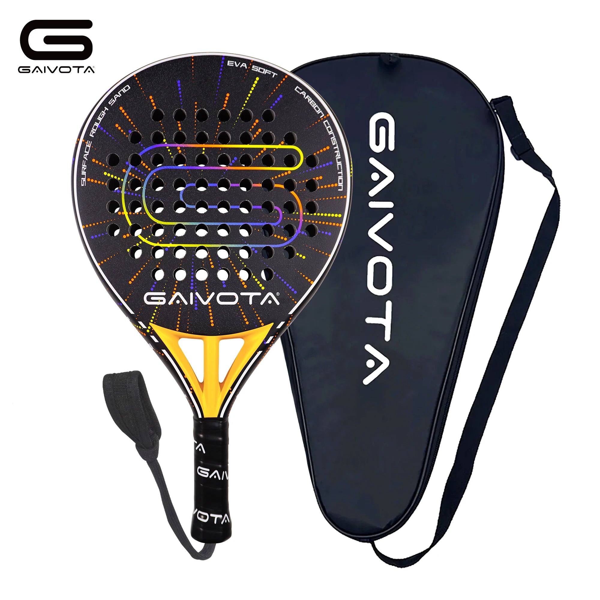 GAIVOTA 2026 new debut PX30 Padel tennis racket carbon fiber surface treatment EVA memory flexible foam core Padel racket Ürün ana görseli
