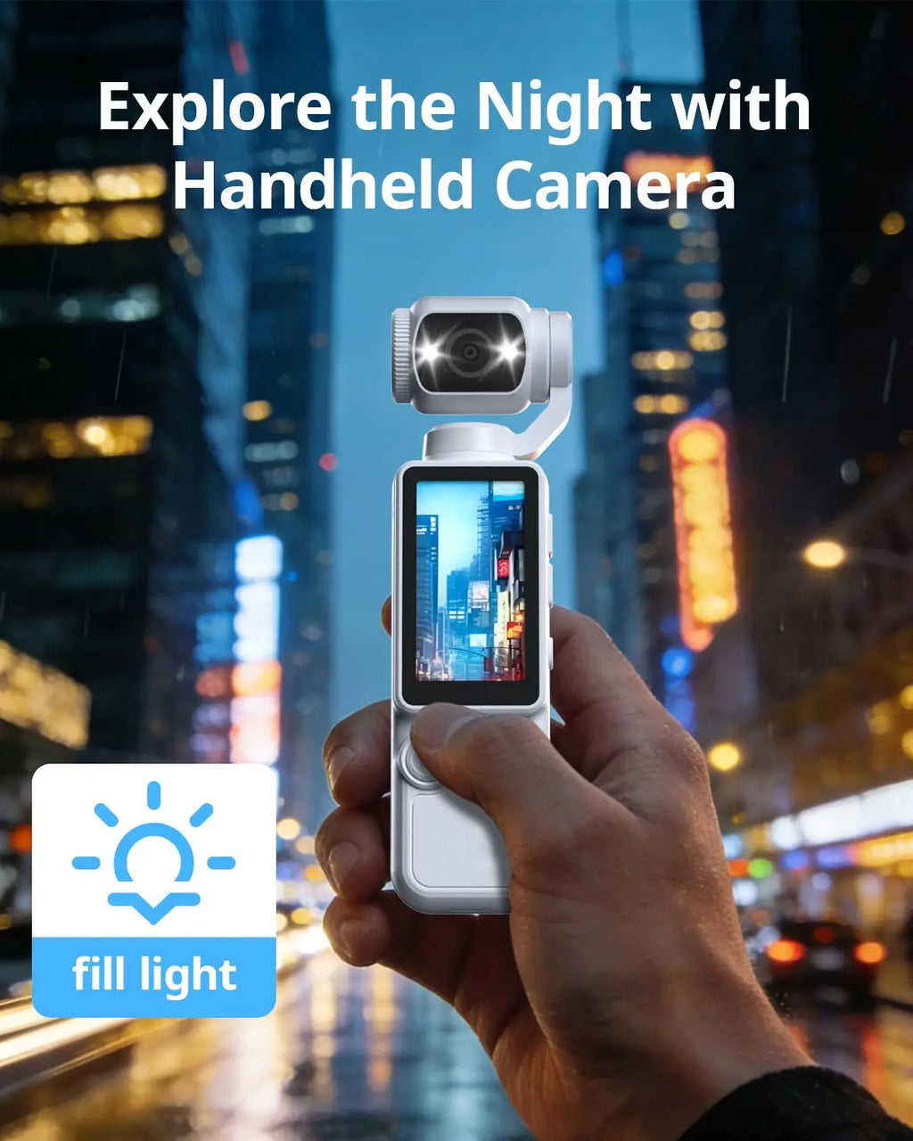 4K HD Video Recording Camera with 1.9" CMOS, USB Rechargeable, 180° Rotating Action Camcorder for Vlogging, Live Streaming