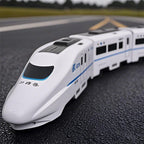 Kids DIY Simulation High Speed Railway Train Toy Car Electric Sound Light Model Train Educational Toys for Boys Girls Gift