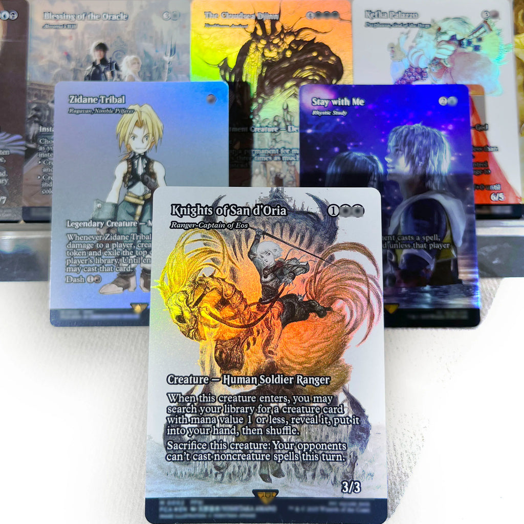 FCA FIN FIC PIP LTR FOIL4-002 magical cards Ancient Copper Dragon Tcg proxy Traveling Chocobo Celes, Rune Knight gathering