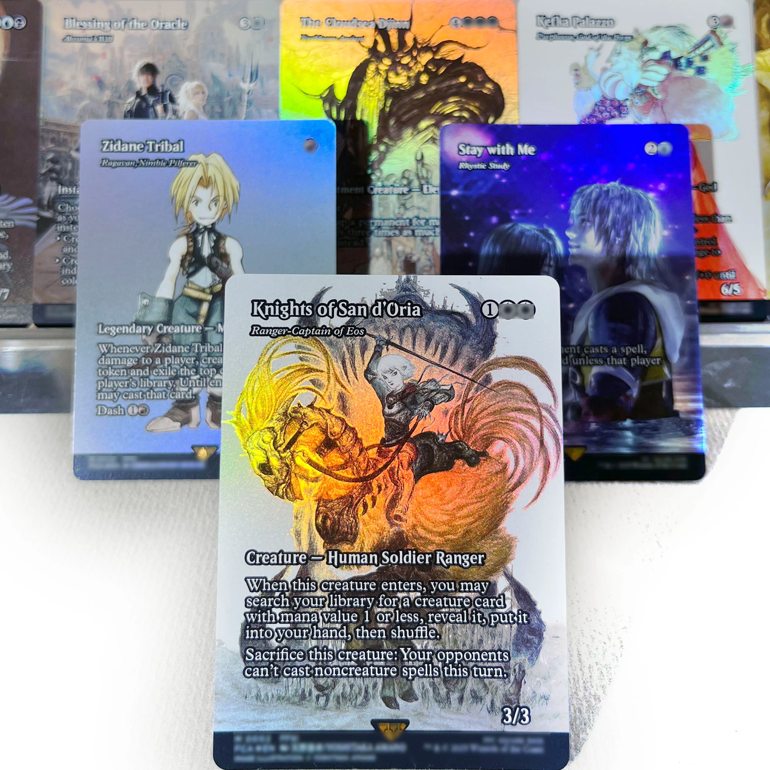 FCA FIN FIC PIP LTR FOIL4-002 magical cards Ancient Copper Dragon Tcg proxy Traveling Chocobo Celes, Rune Knight gathering
