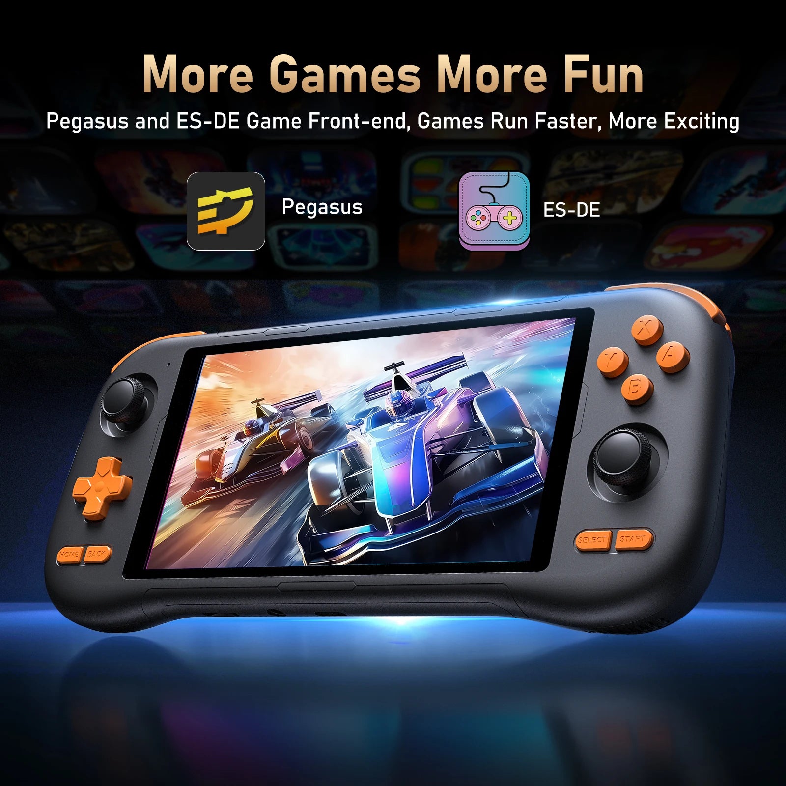 K56 Android 14 portable gaming console with 5.5-inch touchscreen and over 50 retro video game emulators for DC/MAME/SS Ürün ana görseli