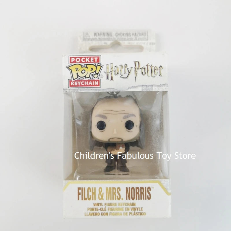Funko Pocket Keychain Toy Hermione Granger Dobby Dumbledore Malfoy Ginny Ron Hedwig Snape Voldemort Luna Pocket Pop Key Ring Toy