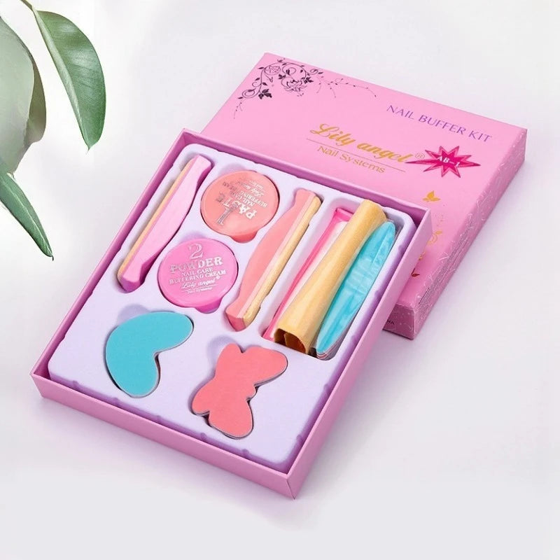 Manicure Set Powder Nail Kit Strengthener Professional Versatile Tools for Travel Girls Women Home Beauty Polishing Wax