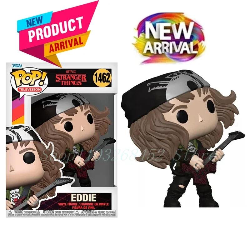 NEW!!! FUNKO POP Stranger Series #1462 Eddie #1250 Dustin Steve Robin Eleven Vinyl Action Figure Collection Models for Gifts Ürün ana görseli