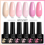 LILYCUTE 7ML 6PCS Neon Gel Nail Polish Set fluorescent Series Color Changing Semi Permanent Soak Off Manicure kit Nail Art Gel