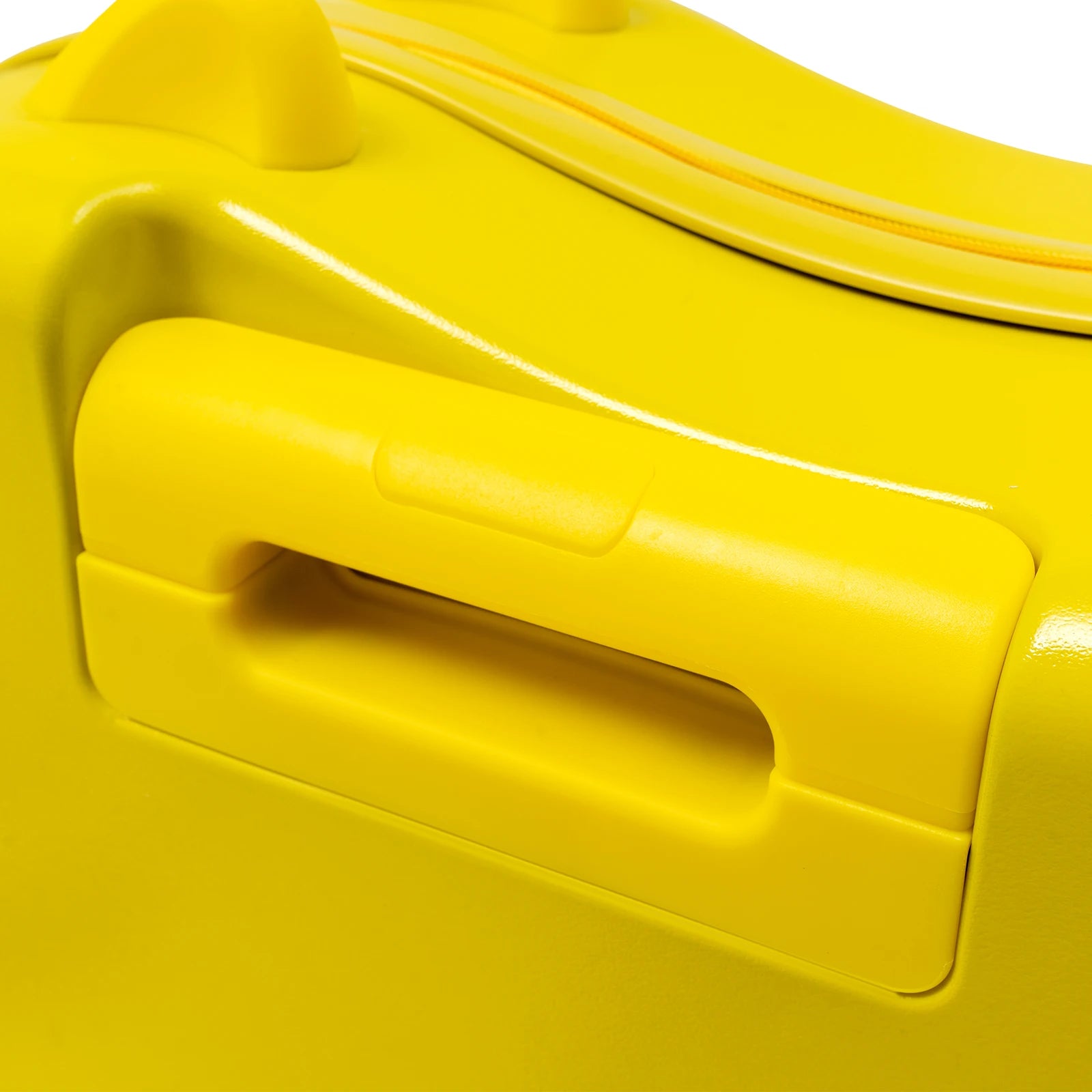18 Inch Ride-On Suitcase, Cute Luggage with Internal Mesh Pocket, Storage Box with Swivel Casters for Short Trips, Yellow