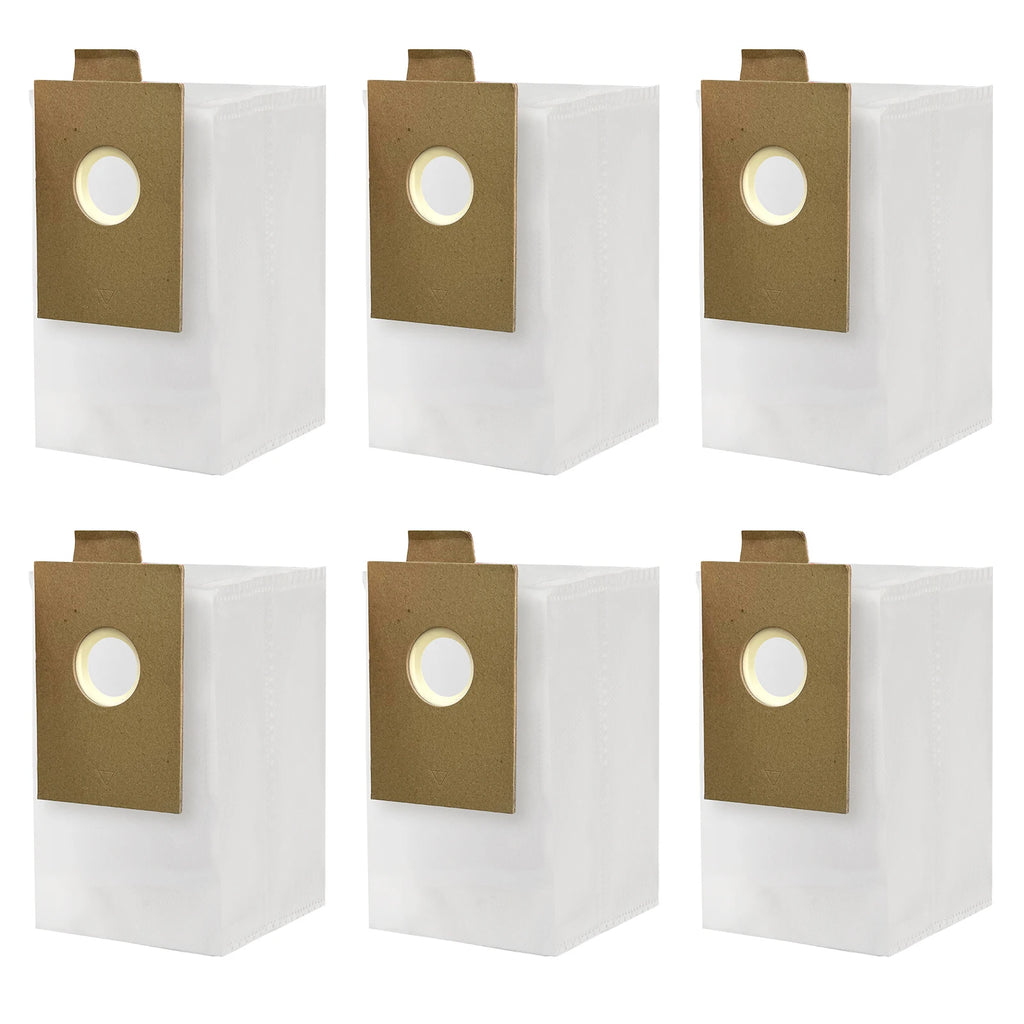 6 Pack White Replacement Dust Bags for X1000 Cordless Vacuum, Disposable Dust Collection Bag, Vacuum Cleaner Parts & Accessories