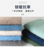 LHZSYY Men's 100% Mink Cashmere Large Size Sweaters Autumn Winter Solid V-neck Casual Knit Pullovers Men Long Sleeve Warm Jumper