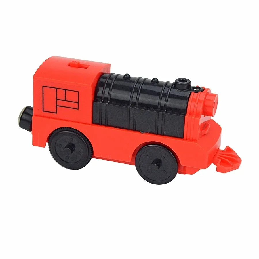 Train Track Wooden Train Toys Magnetic Set Electric Car Locomotive Diecast Slot Fit All Wood Brand Biro Railway Tracks For Kids