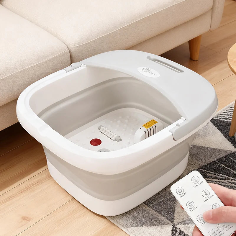 Folding Foot Bath Massager with Heat Vibration 4 Rollers Temperature Control Wireless Remote Foot Spa for Pain Relief Home Use Ürün ana görseli