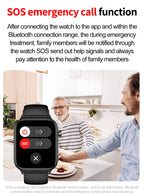 2025 New AI Diagnosis Blood Lipids Uric Acid Body composition Test Smart Watch For Men ECG+PPG Bluetooth Call Health Smartwatch