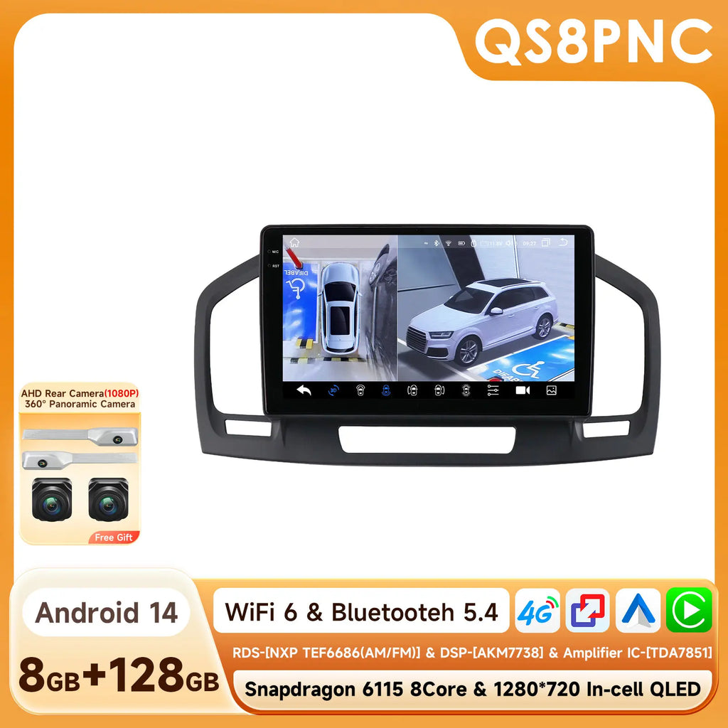 9inch 7862 QLED Screen 2din Android Car Radio Multimedia Video Player for Buick Regal 1 Opel Insignia GPS Navi Carplay 4G RDS BT