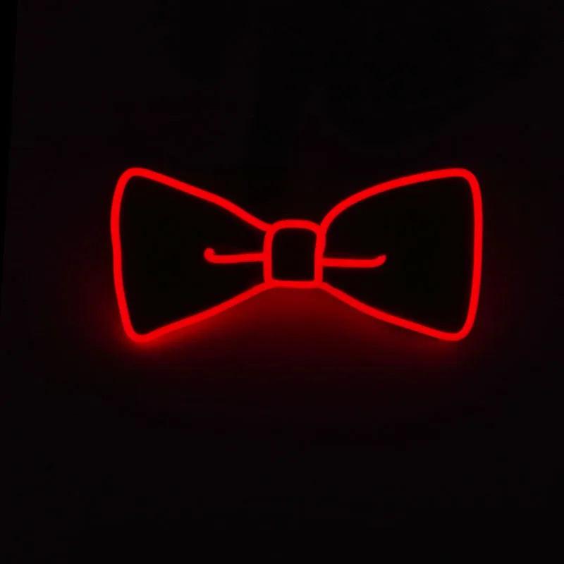 LED Glowing Bow Ties for Men Light Up Ties Personalized Night Club Concert Masquerade Accessory for Carnival Decor