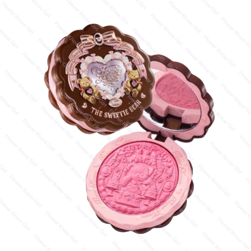Flower Knows The Sweetie Bear Collection Satin embossed blush Lasting Matte Puffing Natural Brightening Facial Cosmetics 5g Ürün ana görseli