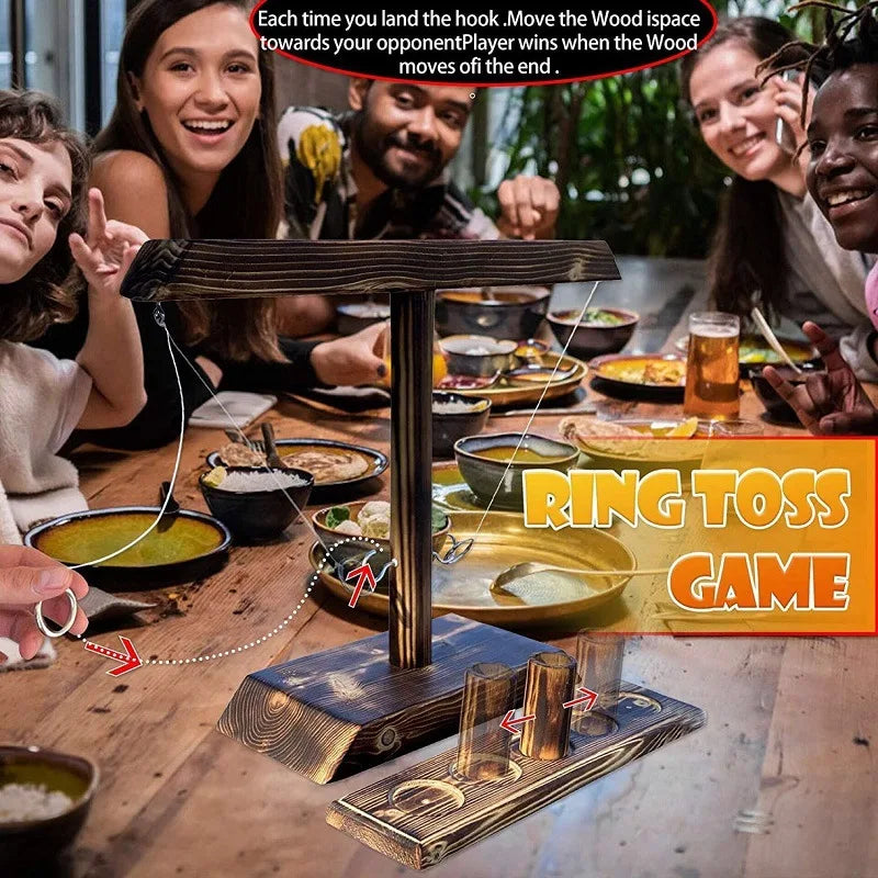 Family Party Toy Fast-paced Bar Drinking Ring Toss Game Adult Children Interactive Double Battle Throwing Home Board Game Ürün ana görseli