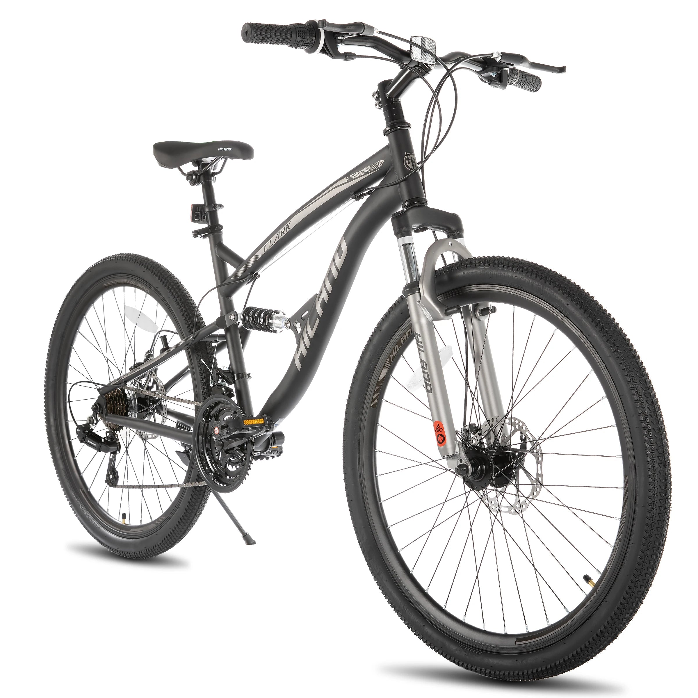 Hiland Full Suspension Mens Mountain Bike, 21 Speed, 26 Inch Wheel, Dual Disc Brake Bike for Men Womens Adult Bicycle Ürün ana görseli
