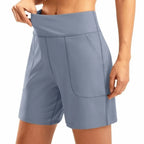 Active Wear Elastic Waist Women Running Shorts High Waist Quick Dry Sport Shorts Comfortable Breathable Yoga Pants Workout