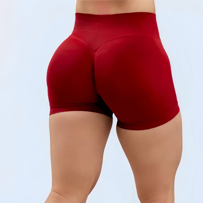 HISTELLO Impacts Shorts 4.5" Women Fitness Sports Biker Shorts Low Waist Gym Short Workout Scrunch Butt Yoga Seamless Leggings