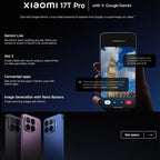 Xiaomi HyperOS Mobile Phone 6.83 "AMOLED Display Leica 5X Telephoto Lens 7000mAh (type) Silicon-carbon Battery Global Version Xiaomi 17T Pro Cellphone