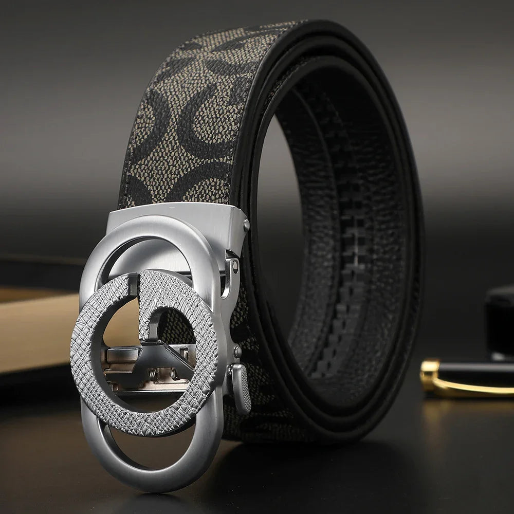 New luxury brand men's leather belt, 3.4 cm width, high-quality belt for women, women's belt design