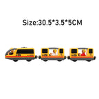 RC Electric Train Set Locomotive Magnetic Train Diecast Slot Toy Fit for Brand Wooden Railway Tracks Toys for Children Gifts
