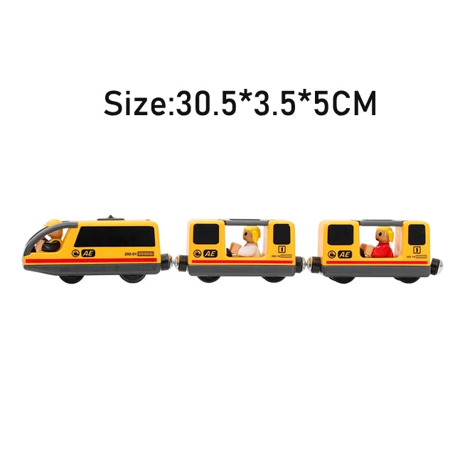 RC Electric Train Set Locomotive Magnetic Train Diecast Slot Toy Fit for Brand Wooden Railway Tracks Toys for Children Gifts