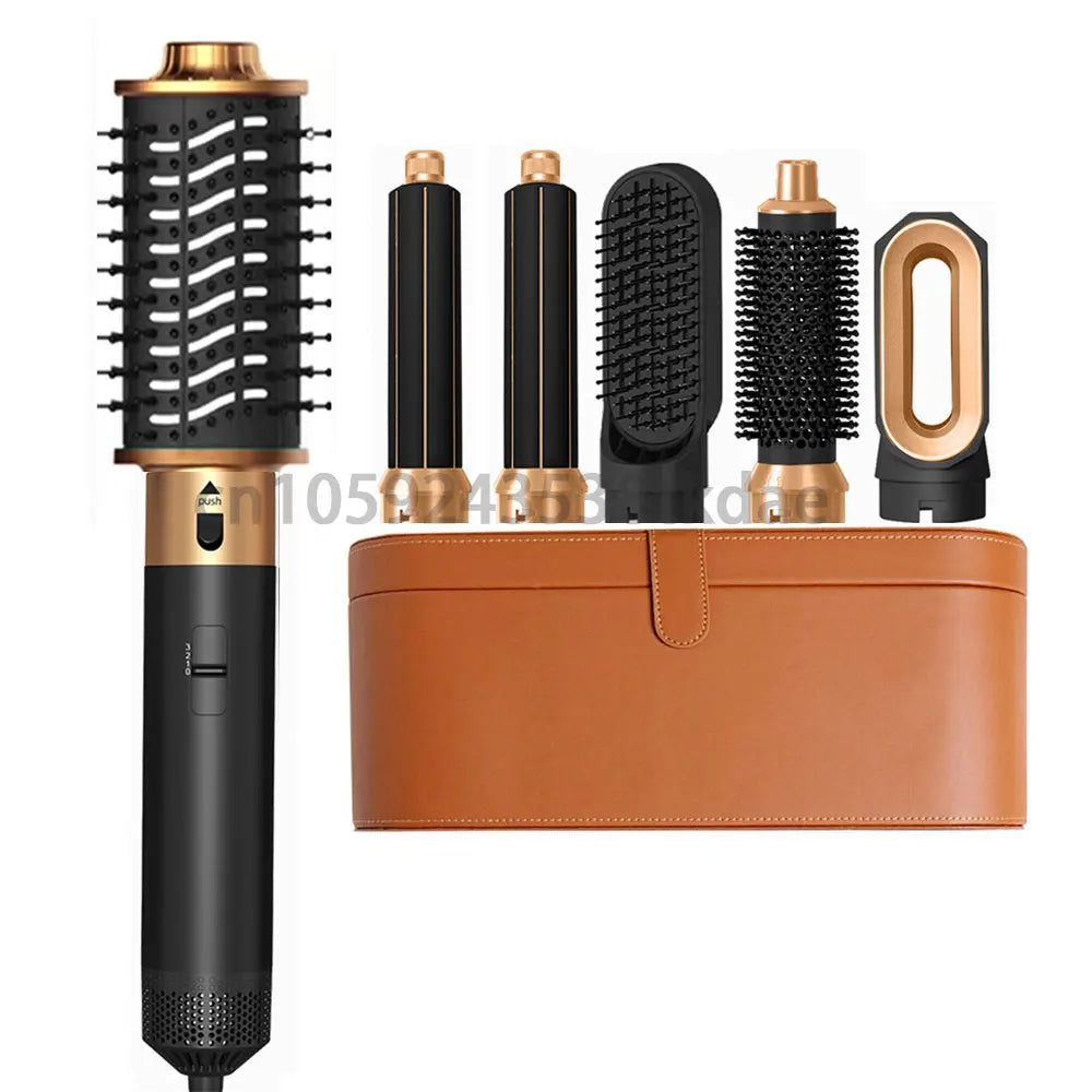 6 in 1 Hair Dryer Brush Hot Comb Set Professional Curling Iron Hair Straightener Styling Tool Air styling Hair Dryer Household