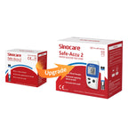 Sinocare Safe Accu2 Blood Glucose Meter Blood Sugar Test Kit Diabetes Home Glucometer with 50pcs Strips or only strips