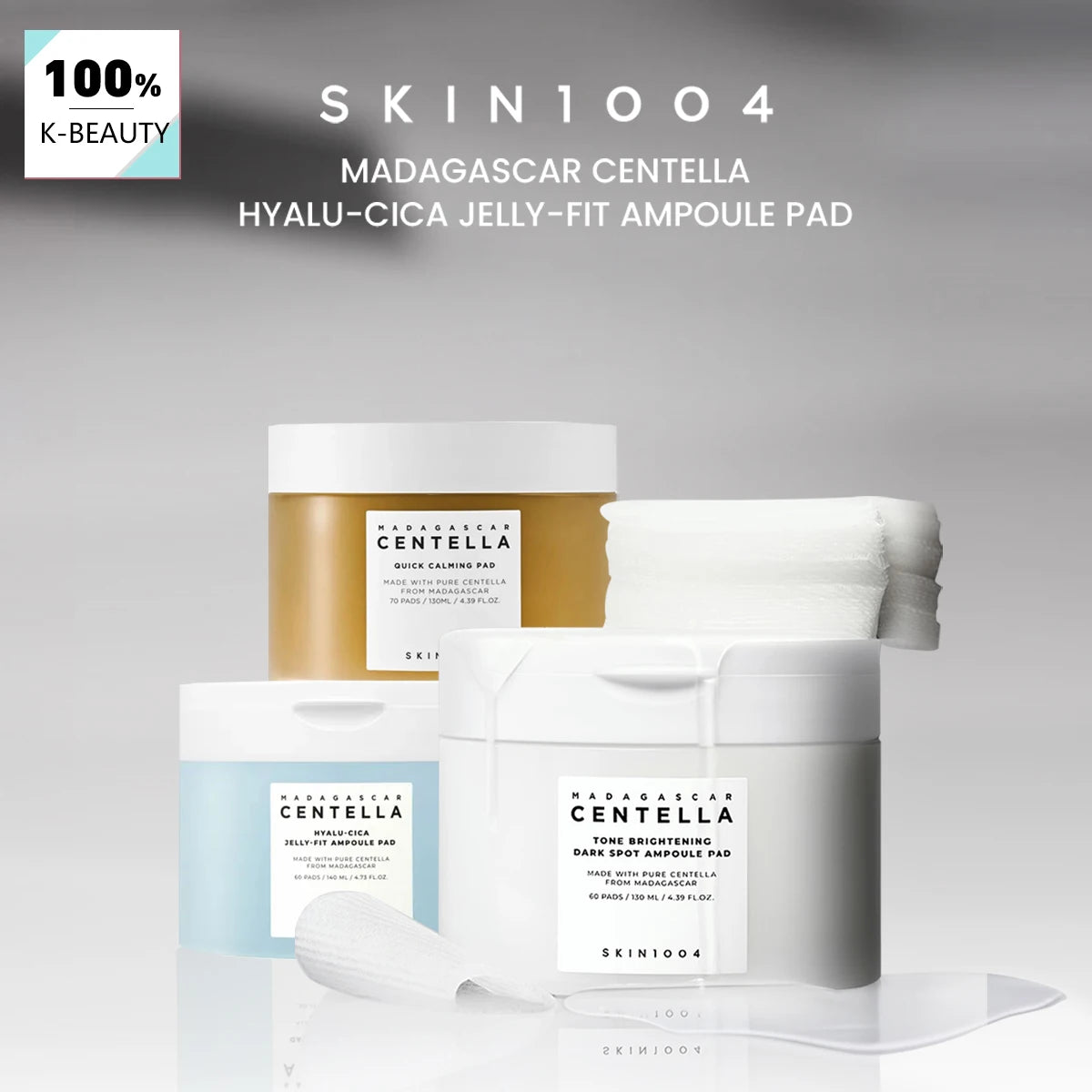 SKIN1004 MADAGASCAR CENTELLA PAD,Essence-Infused Pad Texture,For A Radiant Glow,Moisture Lock,Korean Skincare,Korean Makeup Ürün ana görseli