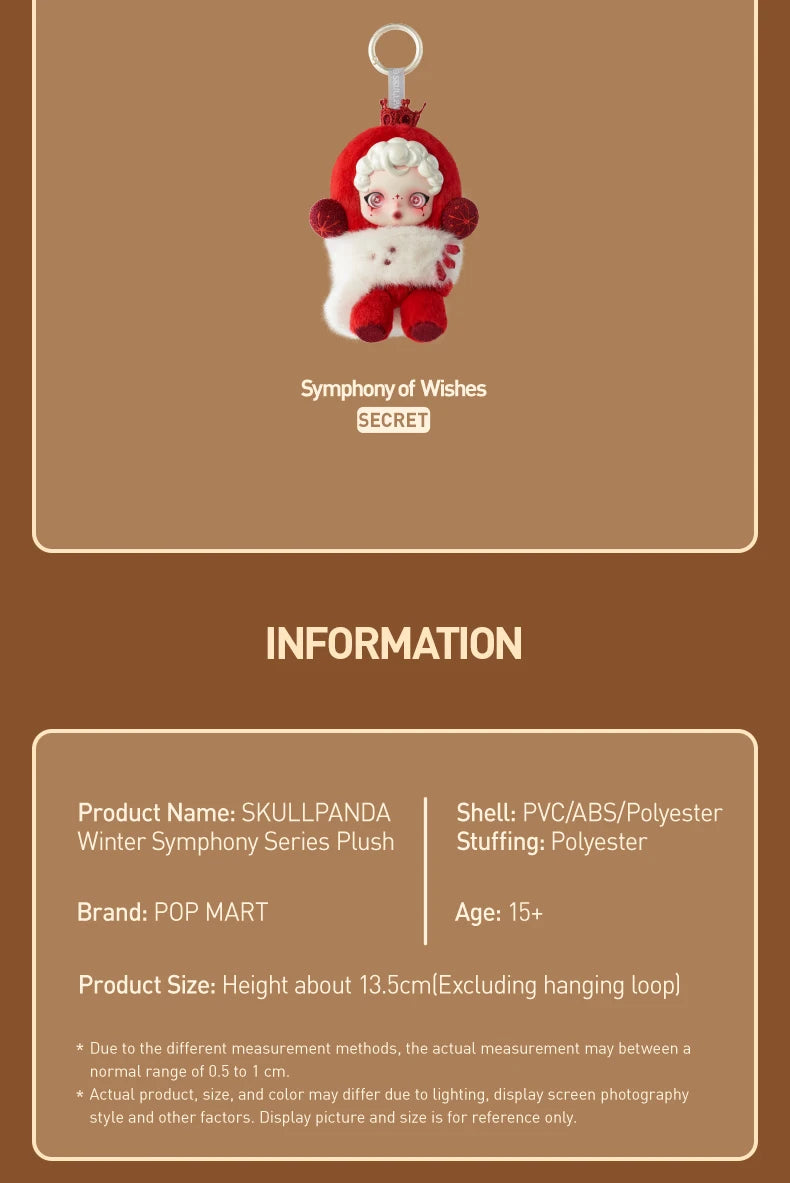 POP MART SKULLPANDA Winter Symphony Series Blind Box Mystery Box Guess Bag Toys Doll Cute Anime Figure Desktop Ornaments