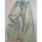 Y2K Harajuku Gothic Multi-Pocket Washed Black Jeans Men And Women 2000s Heavy Industry Drag Pants Street Hip Hop Wide Leg Pants