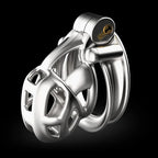 Stainless Steel Male Chastity Cage Cock Mamba Penis Ring Chastity Belt BDSM Erotic Urethral Lock Double-Arc Ring Sex Toy
