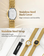 BERNY Gold Women's Watch Luxury Small Dial Ladies Gold Watch Jewelry Bracelet Quartz Lady Watch Stylish Fashion Women Watches