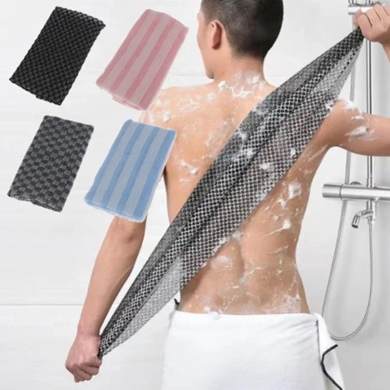 New Japanese Gentle Bath Rubbing Washcloth Nylon Bath Towel Back Exfoliating Scrub Shower Brush Sponge Body Bathroom Accessories