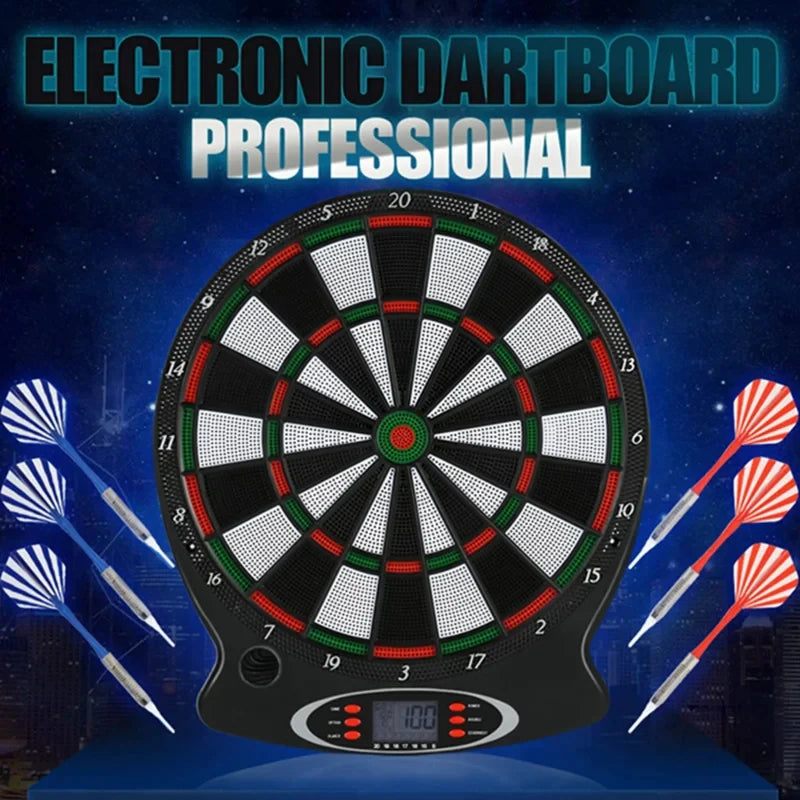 Professional Electronic Hanging Dartboard with LCD Scoring Indicator, 6 Darts Included, Home Bar Party Game Set Ürün ana görseli