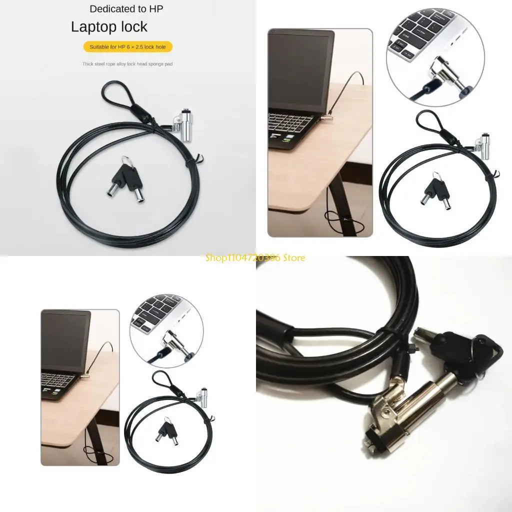 K0EA Laptop Anti Theft Lock Notebook/Laptop Cable Lock Hardware Security Cable Lock for 6x2.5mm Hole Laptops Other Devices Ürün ana görseli