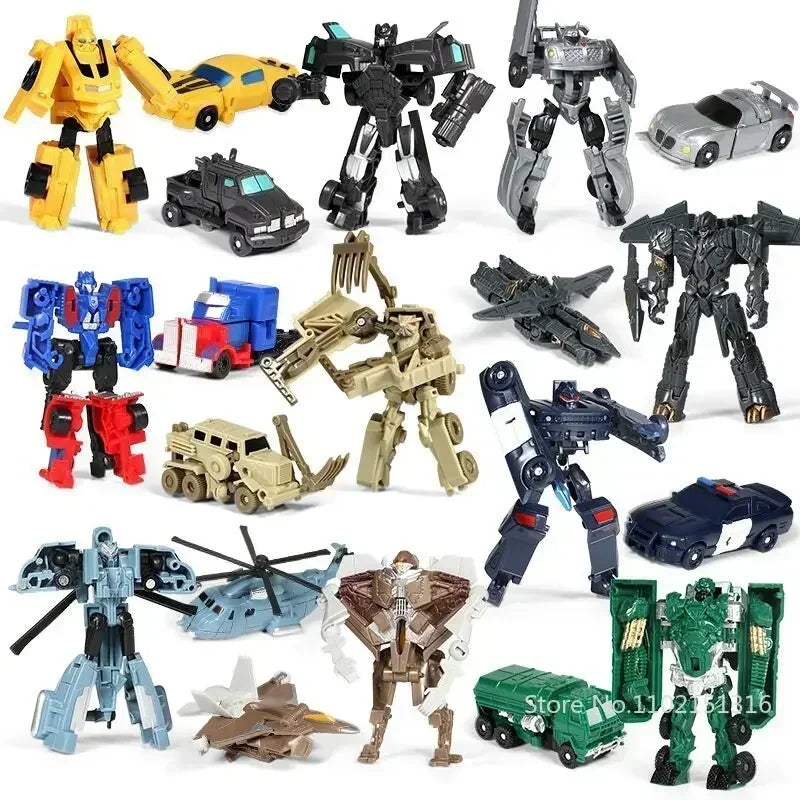 Children Toys Mini Transformation Robot Kit Toys Models 2 In 1 Deformed Car Toy Robots Toys for Kids Gift  Action Figure Ürün ana görseli