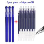 Gel Pens Set 0.5mm Black Blue Red Refill Gel Pen Bullet Tip School & Office Supplies Stationery Kawaii Accessories Stationery