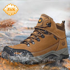 RAN Cow Leather Hiking Boots Men For men Outdoor Sport Walking Sneakers trekking Snow Shoes women Climbing Mountain Hunting boot