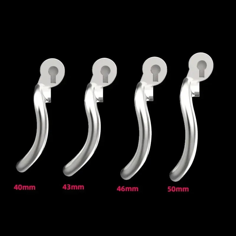 Stainless Steel Male Chastity Cage Cock Mamba Penis Ring Chastity Belt BDSM Erotic Urethral Lock Double-Arc Ring Sex Toy