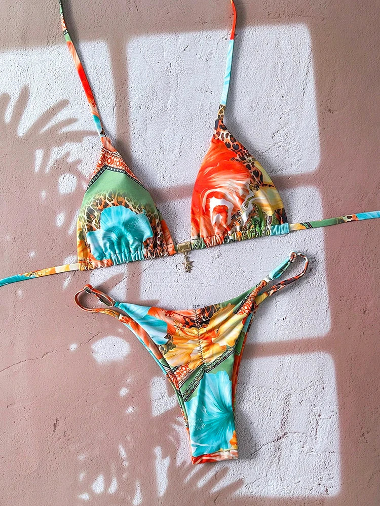Micro Bikini Women Swimsuit Two-Piece Bathing Suit Woman Swimwear 2026 Sexy Leopard Push Up Thong Bikinis Sets Beachwear Summer Ürün ana görseli