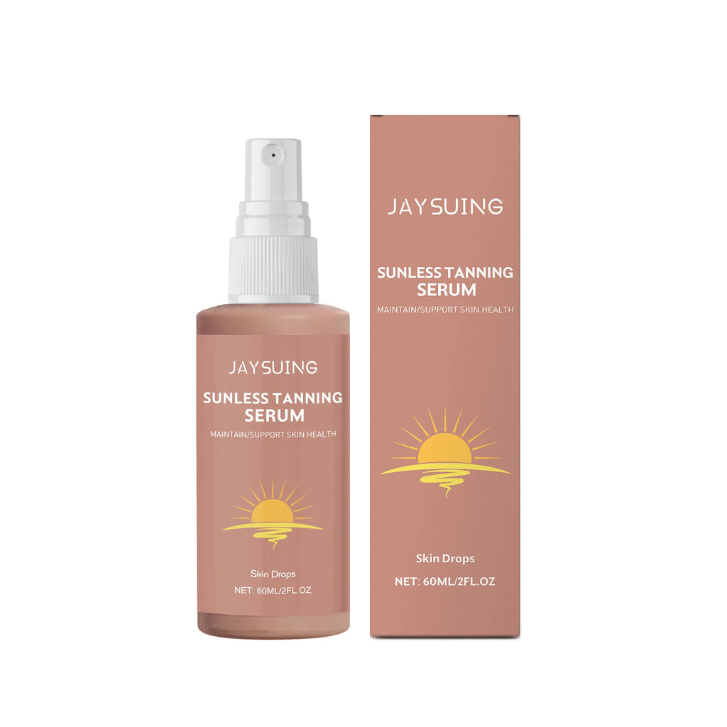 Herbal Self Tanning Essence Spray Sunless Tanning Enhance Skin Melanin Liquid Bronzer Natural Tanner For Body Face Nourishing