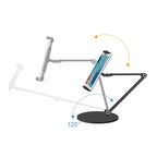 Heavy Duty Aluminum Tablets Stand With Rotating Base Ergonomic Support For Watching Movie And Reading Books