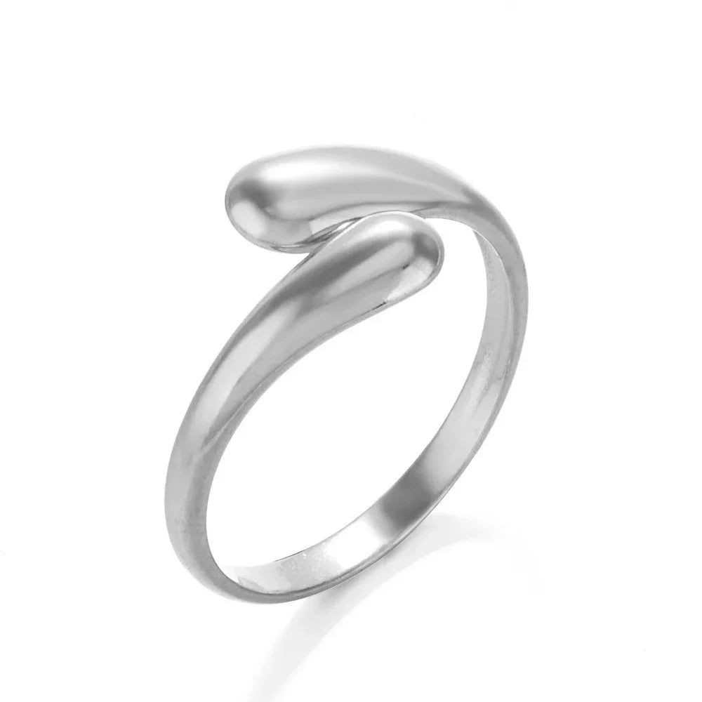 LATS Stainless Steel Gold Color Rings for Women Men 2024 Colorfast Popular Party Personalized Exaggerated Charms Jewelry Gifts