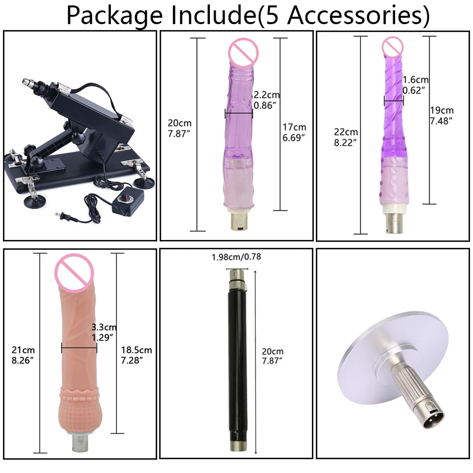 ROUGH BEAST Sex Machine for Women and Men with Dildo Attachment Automatic Masturbation Machine 3XLR Connector Sex Toys Products