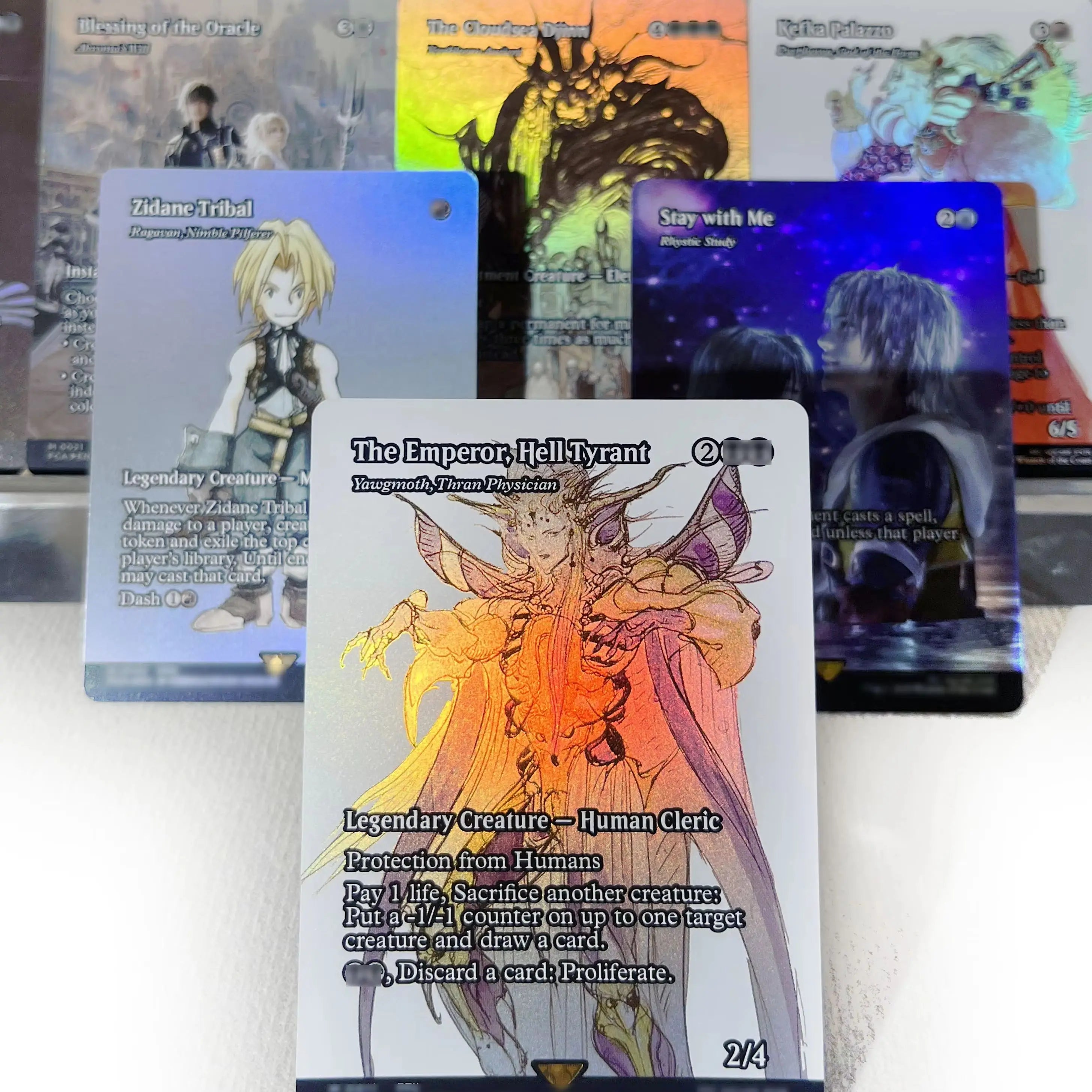 FCA FIN FIC PIP LTR FOIL4-002 magical cards Ancient Copper Dragon Tcg proxy Traveling Chocobo Celes, Rune Knight gathering